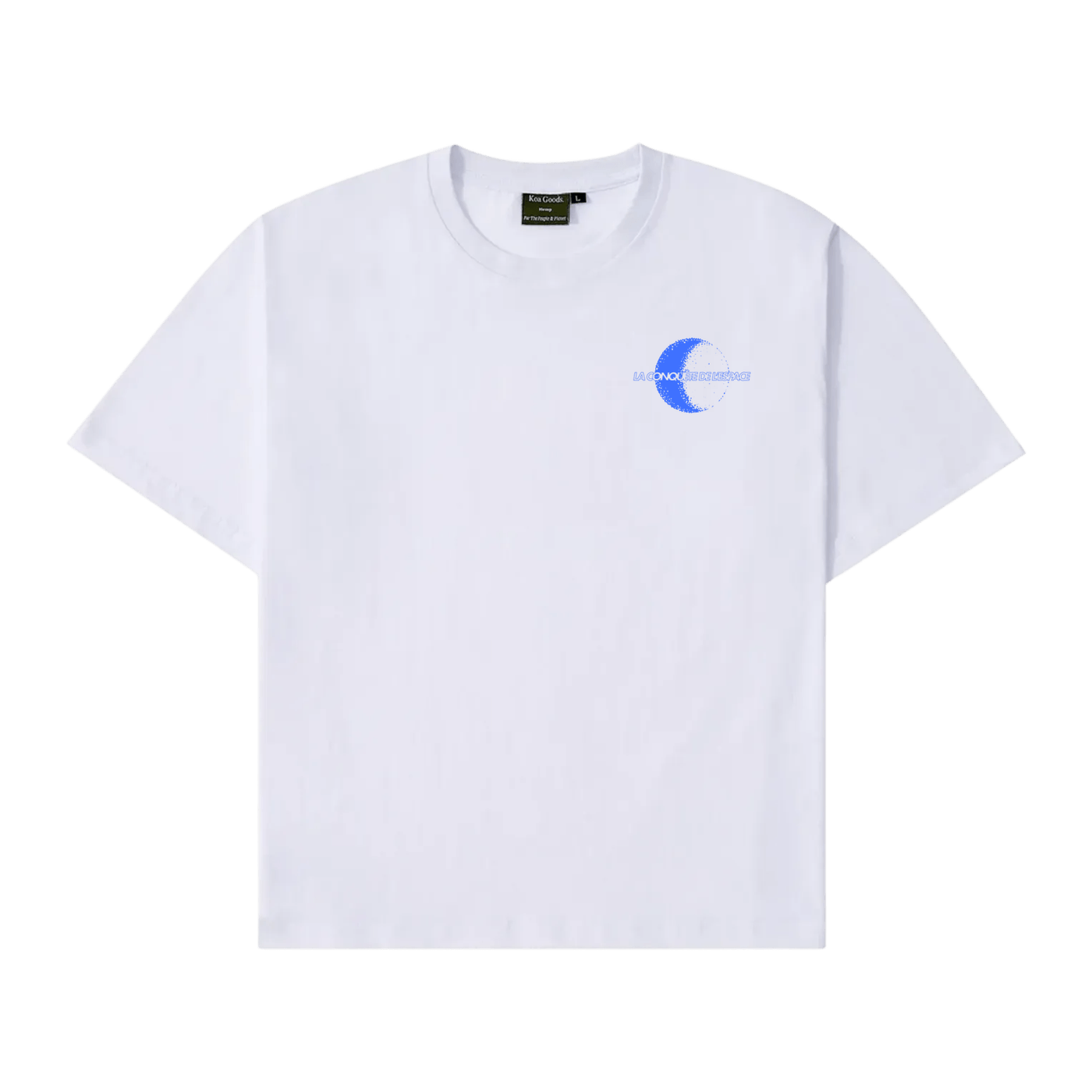 Atlas organic hemp tee by Florian Tripoteau, front print
