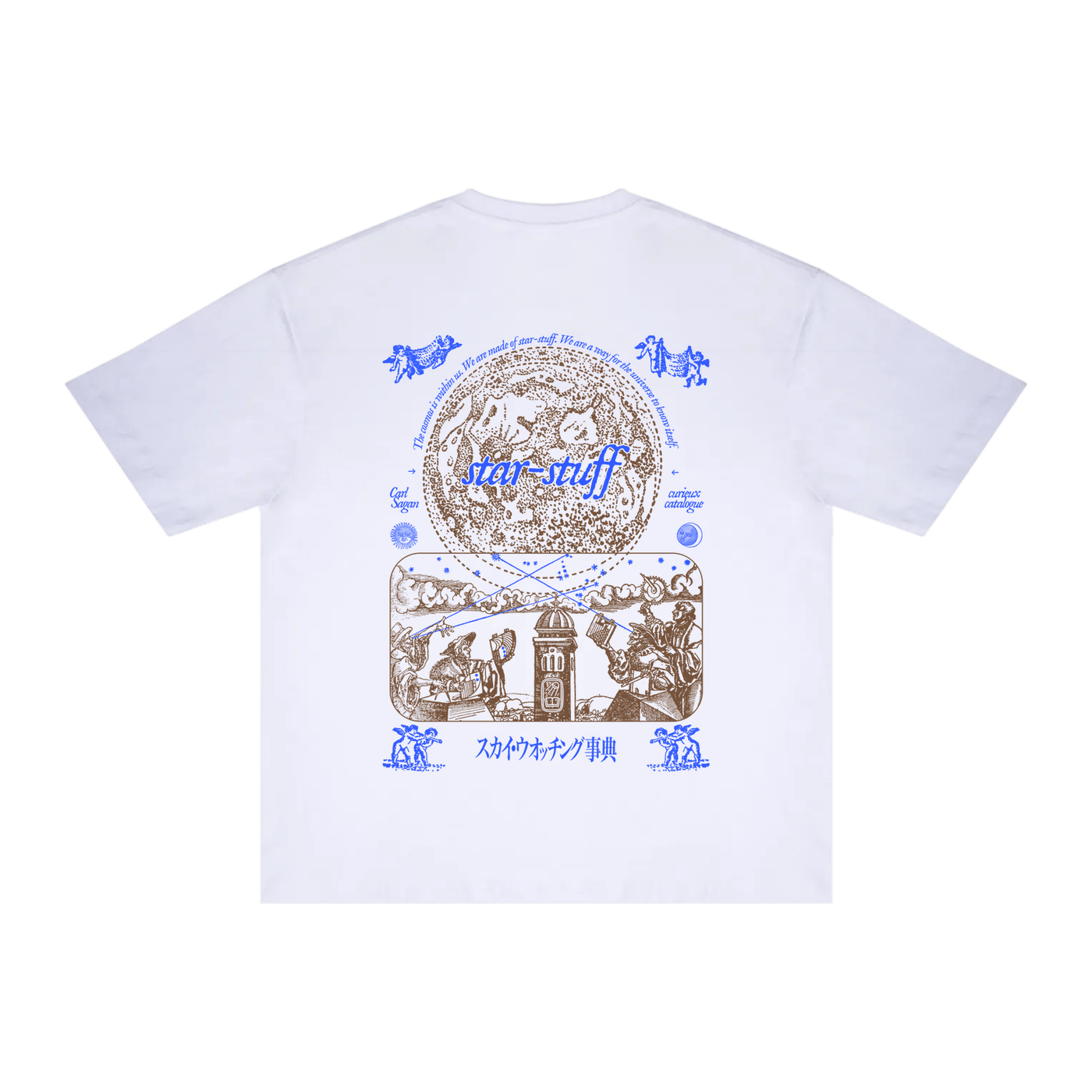 Star-stuff organic hemp tee by Florian Tripoteau, back print