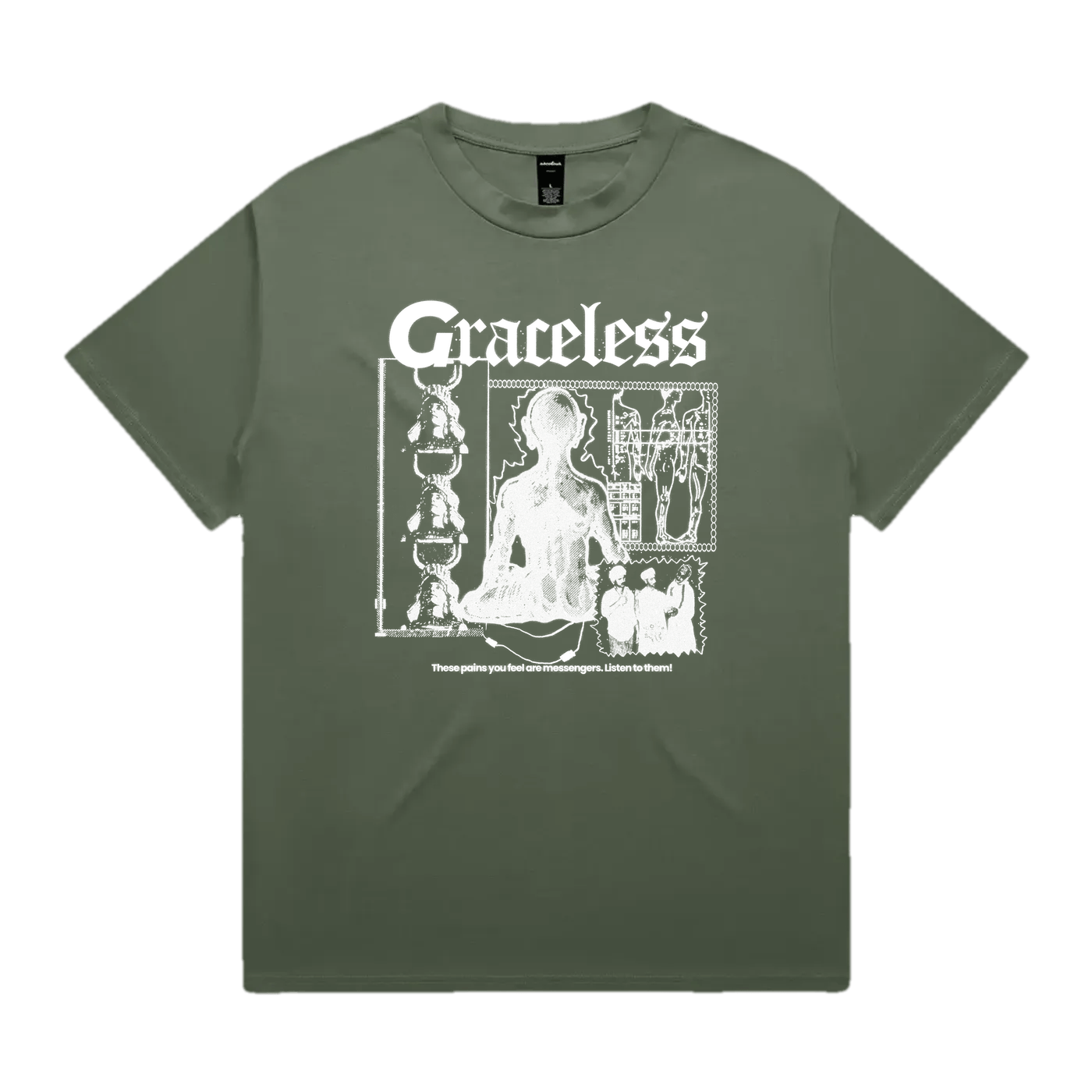 Graceless heavyweight graphic tee by Ganang Restra, front print