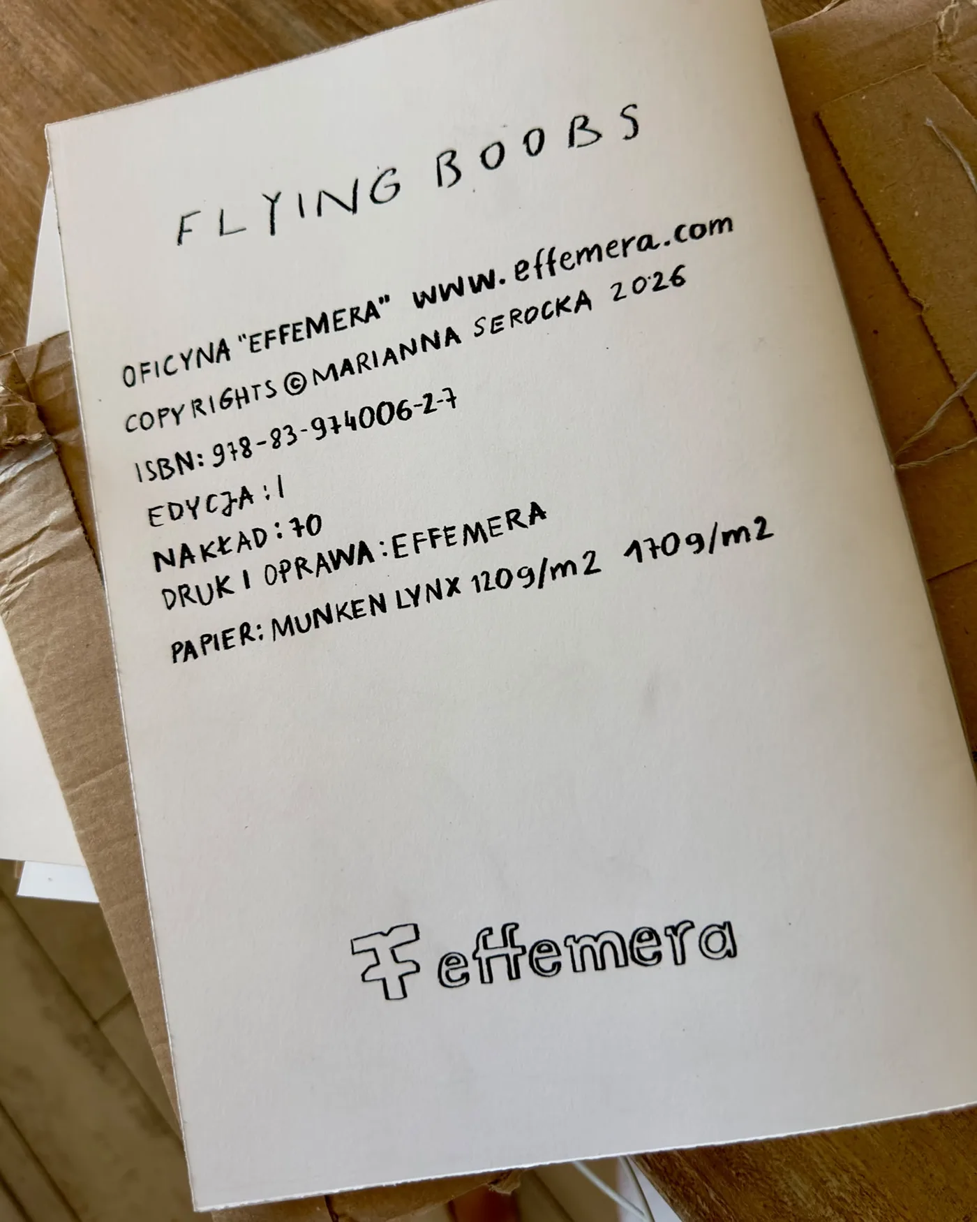 flying boobs, riso printed by effemera on munken lynx