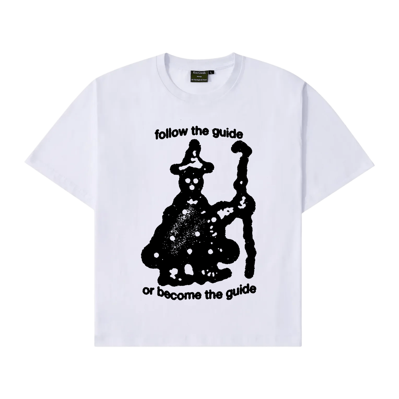 The Guide organic hemp tee by MEAZO, front print