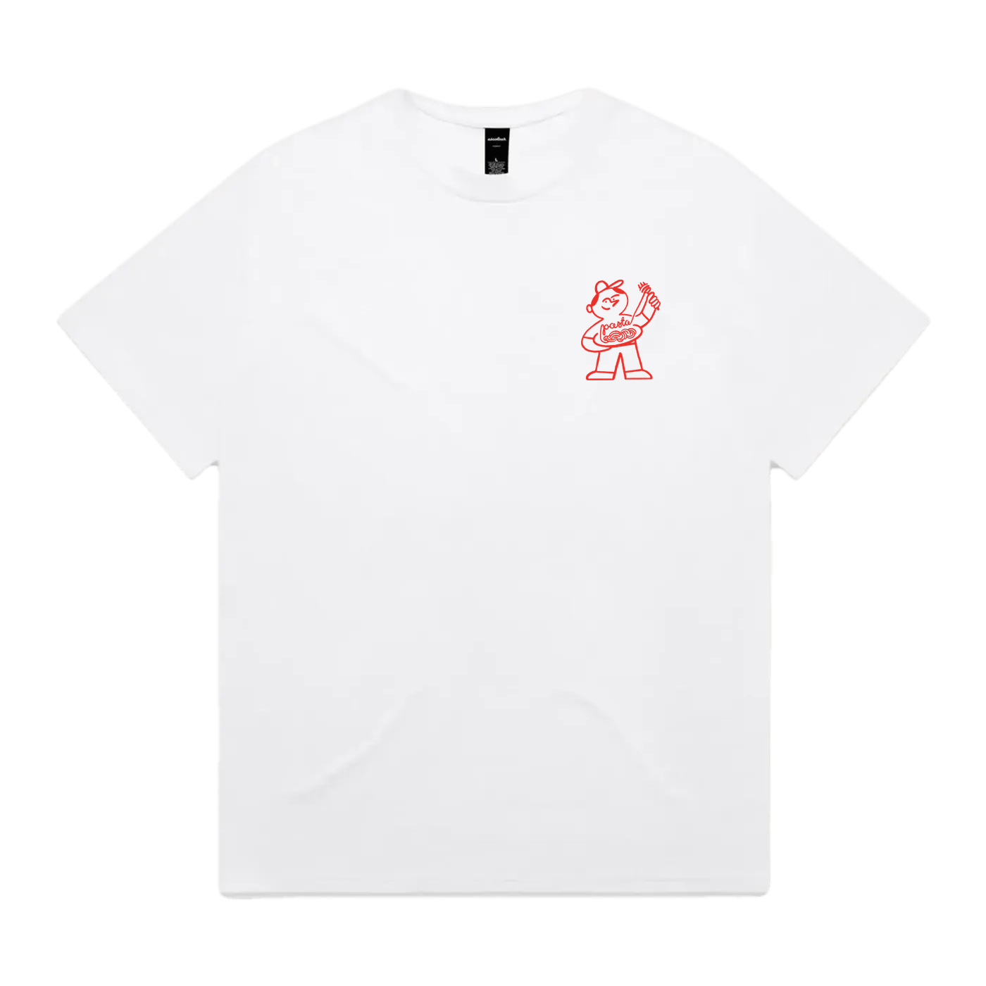 Aglio e Olio Club heavyweight graphic tee by Michal Loba, front print