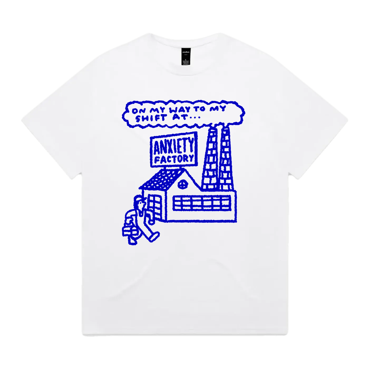 Anxiety Factory heavyweight graphic tee by Michal Loba, front print