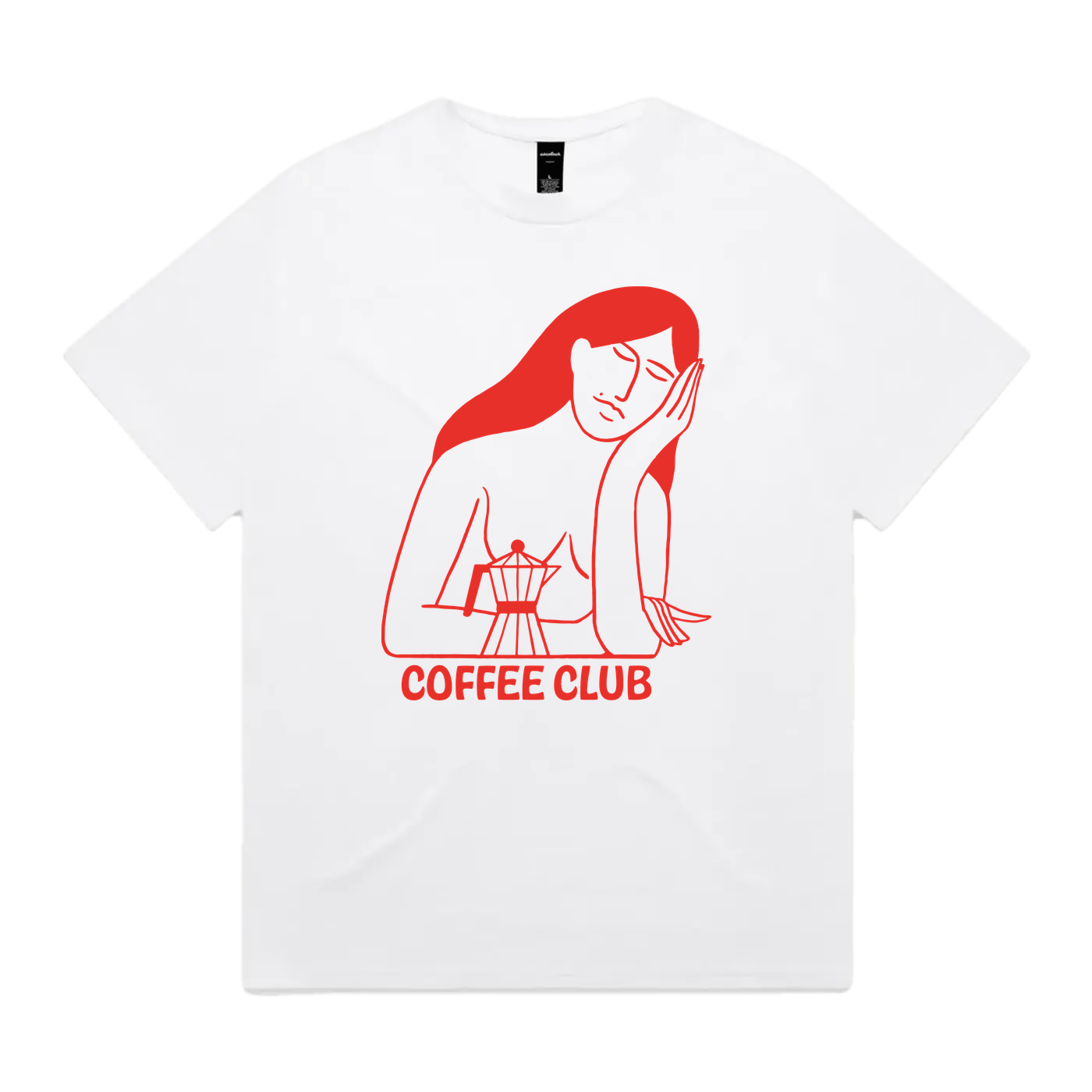 Coffee Club heavyweight graphic tee by Michal Loba, front print
