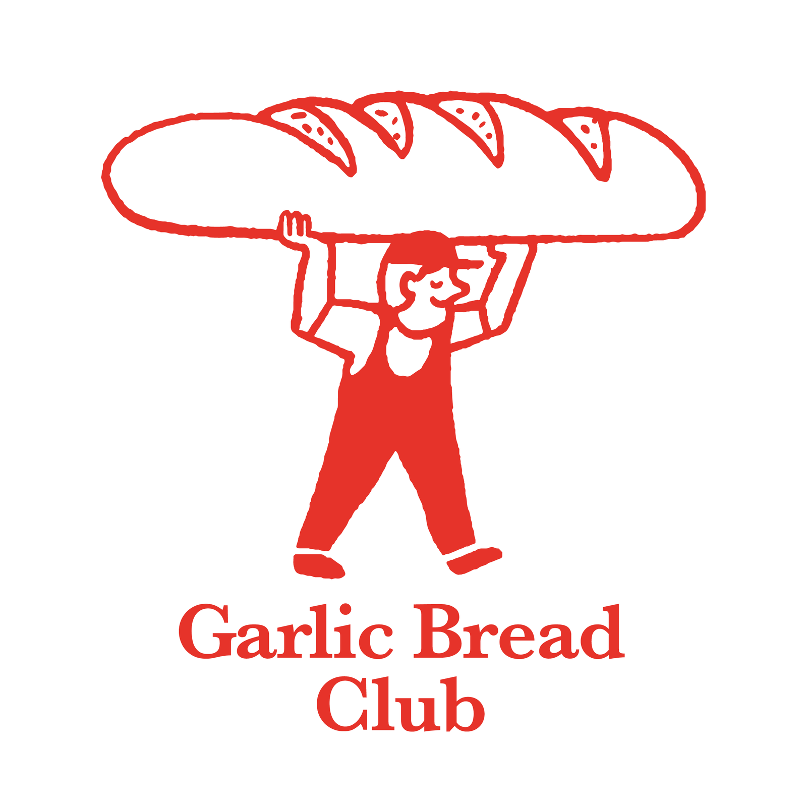 Garlic Bread Club heavyweight graphic tee by Michal Loba, back print