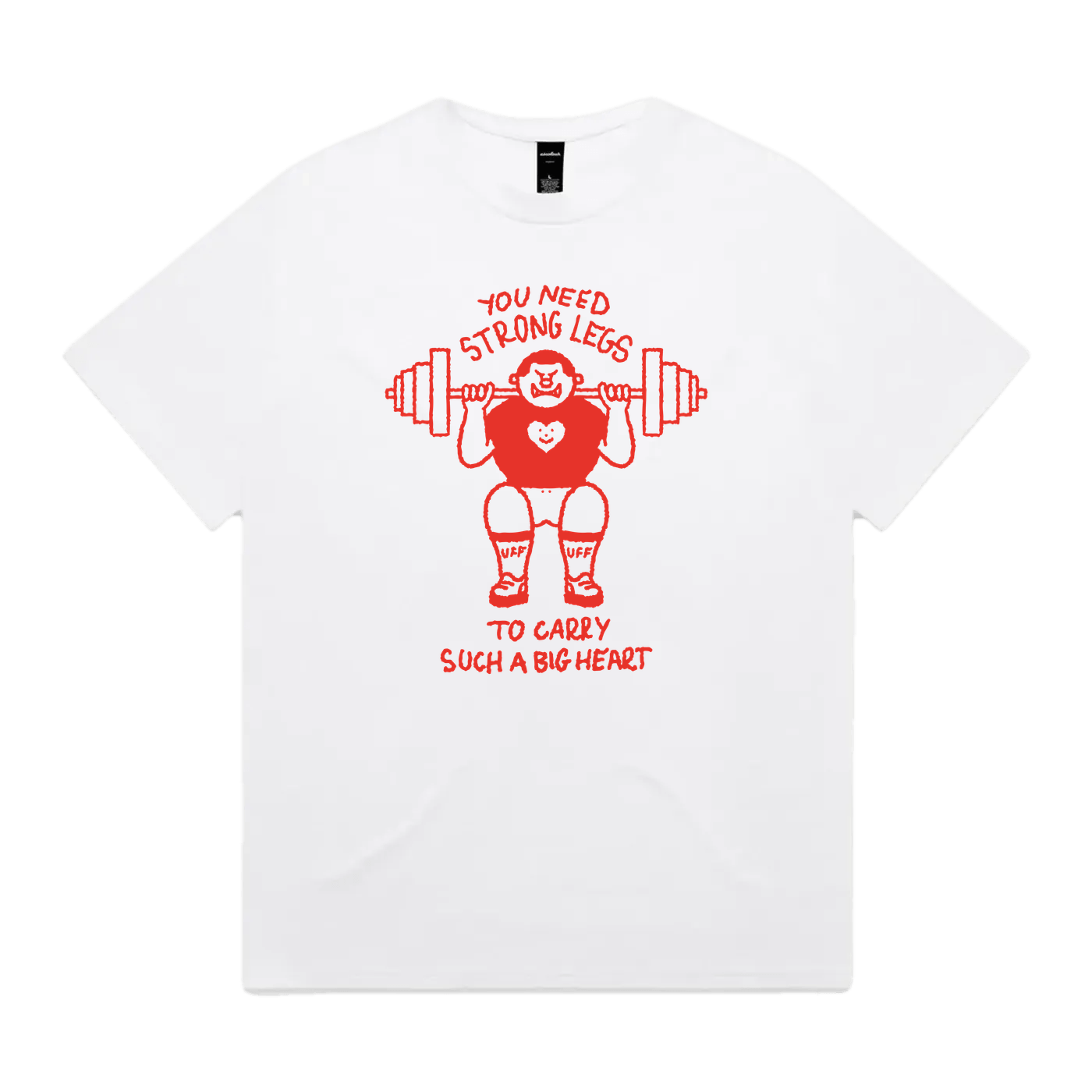 Strong Legs heavyweight graphic tee by Michal Loba, front print