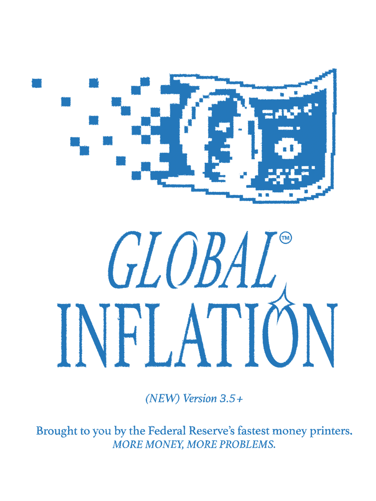GLOBAL INFLATION graphic tee by obstacle, front print