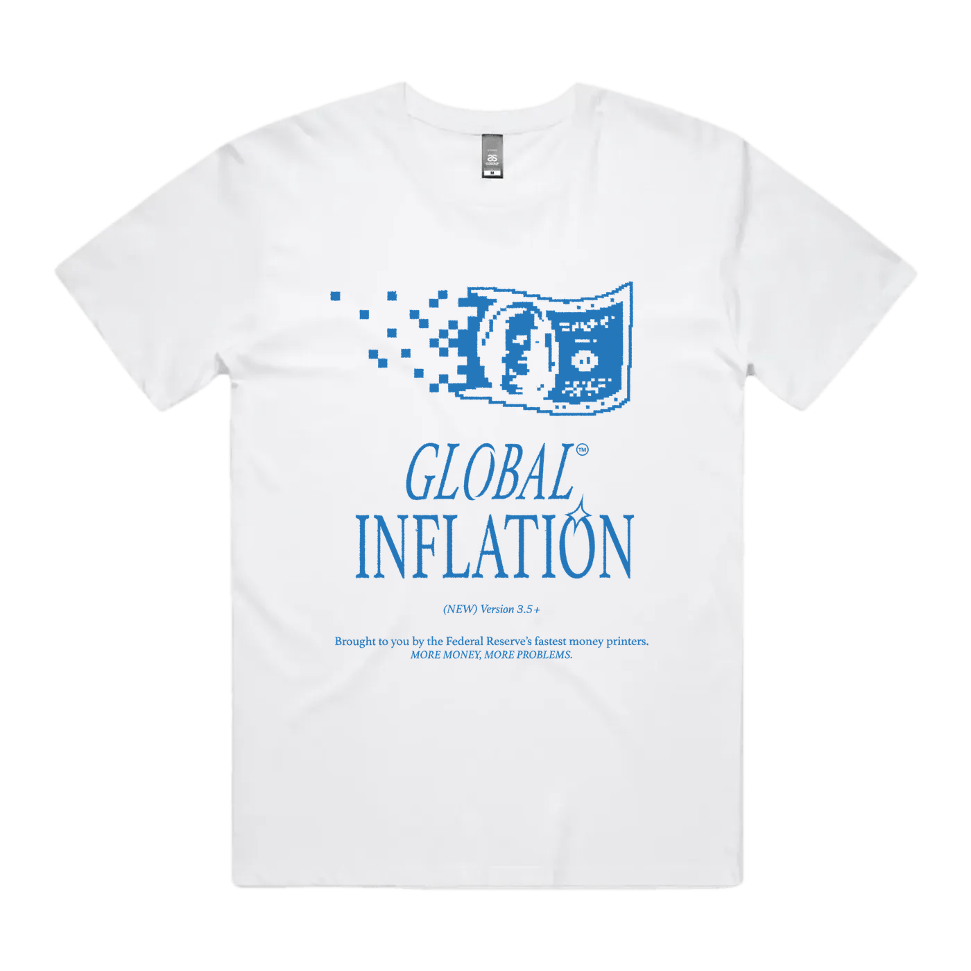 GLOBAL INFLATION graphic tee by obstacle, front print