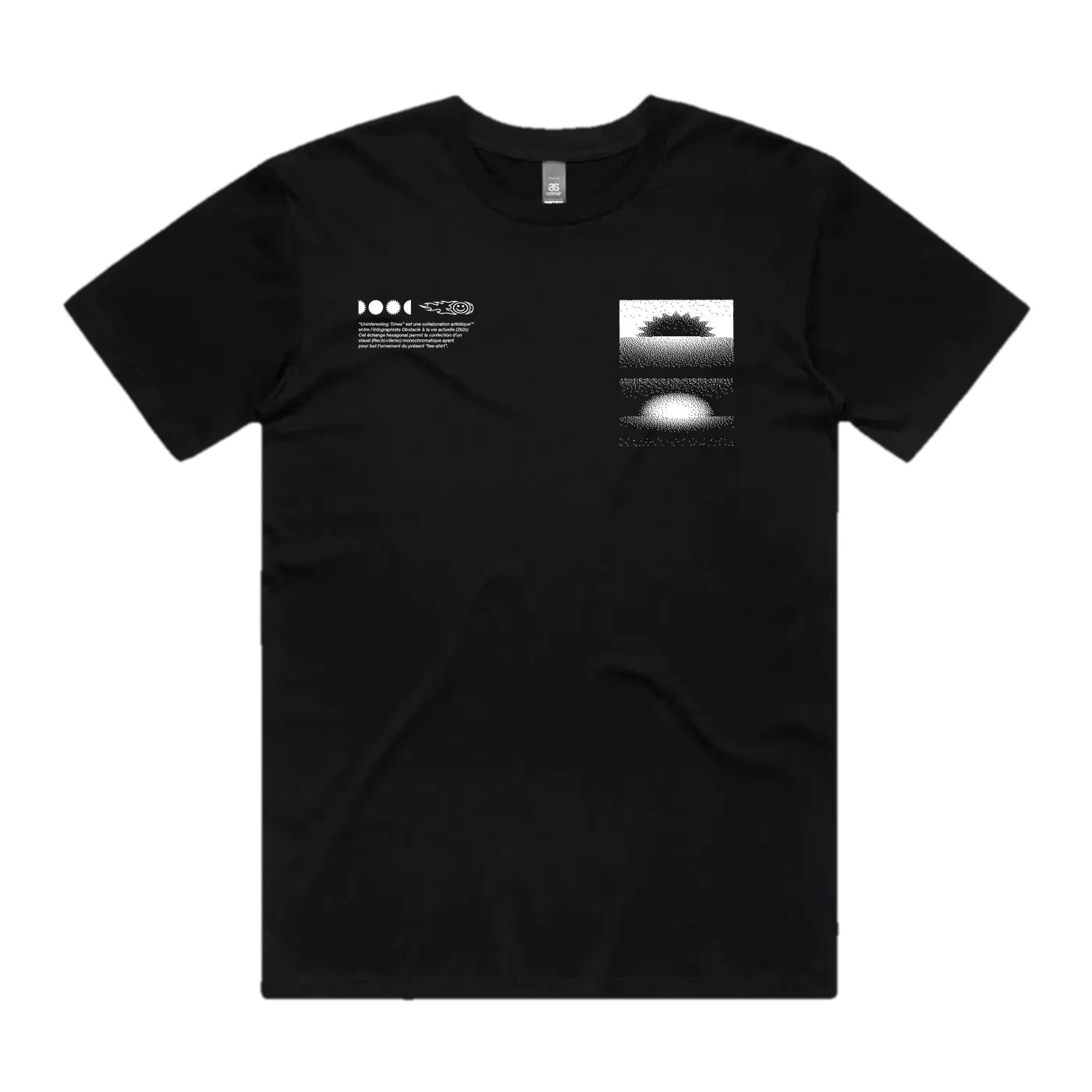 UNINTERESTING TIMES graphic tee by obstacle, front print