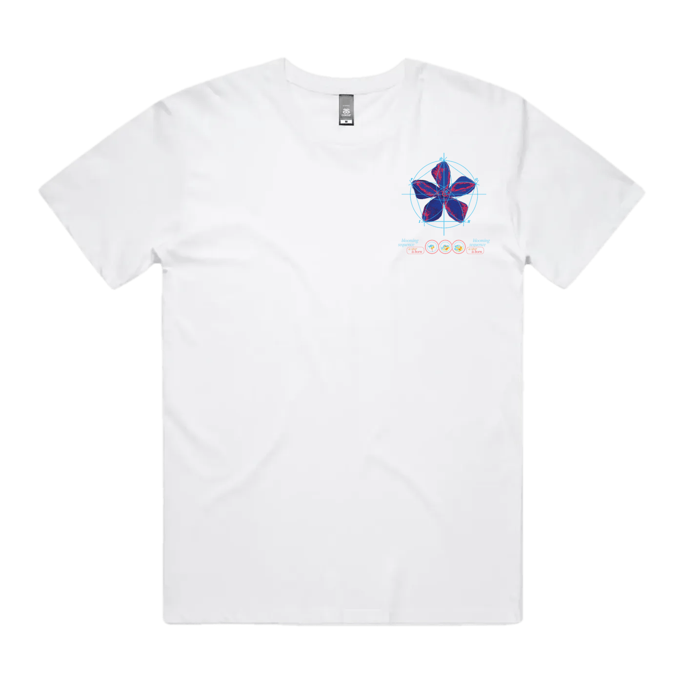 Blooming Sequence graphic tee by olioquore, front print