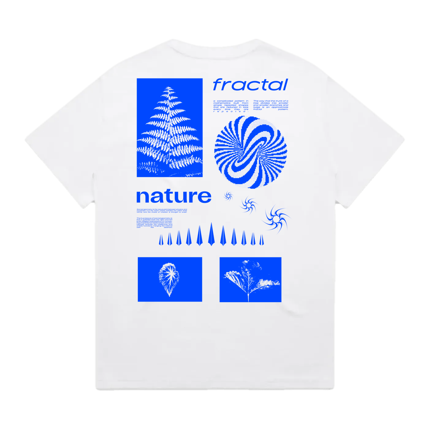 fractal heavyweight graphic tee by olioquore, back print