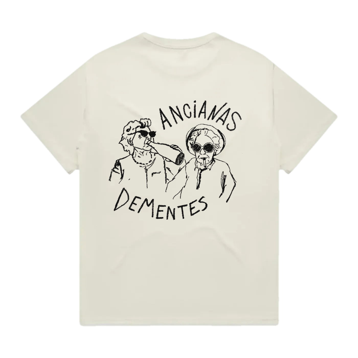 Ancianas dementes heavyweight graphic tee by paz riotorto, back print