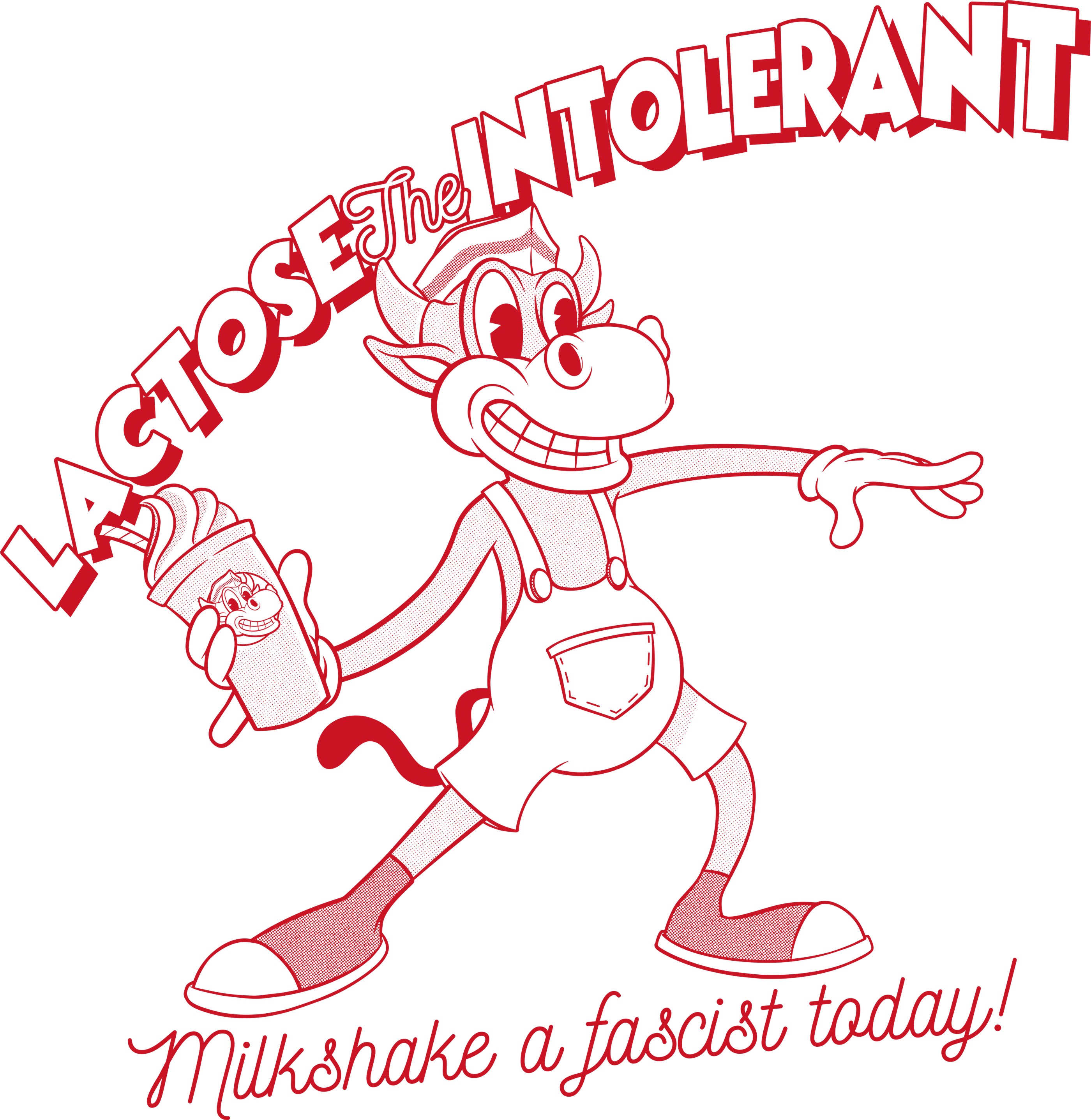 Lactose The Intolerant graphic tee by Stringerarts, front print