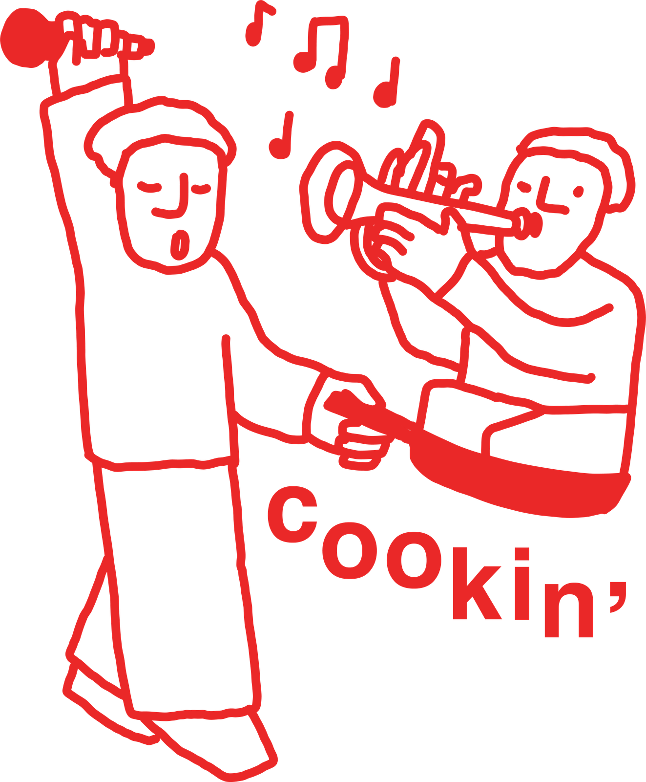 Cookin' graphic tee by The Jazz Estate, front print