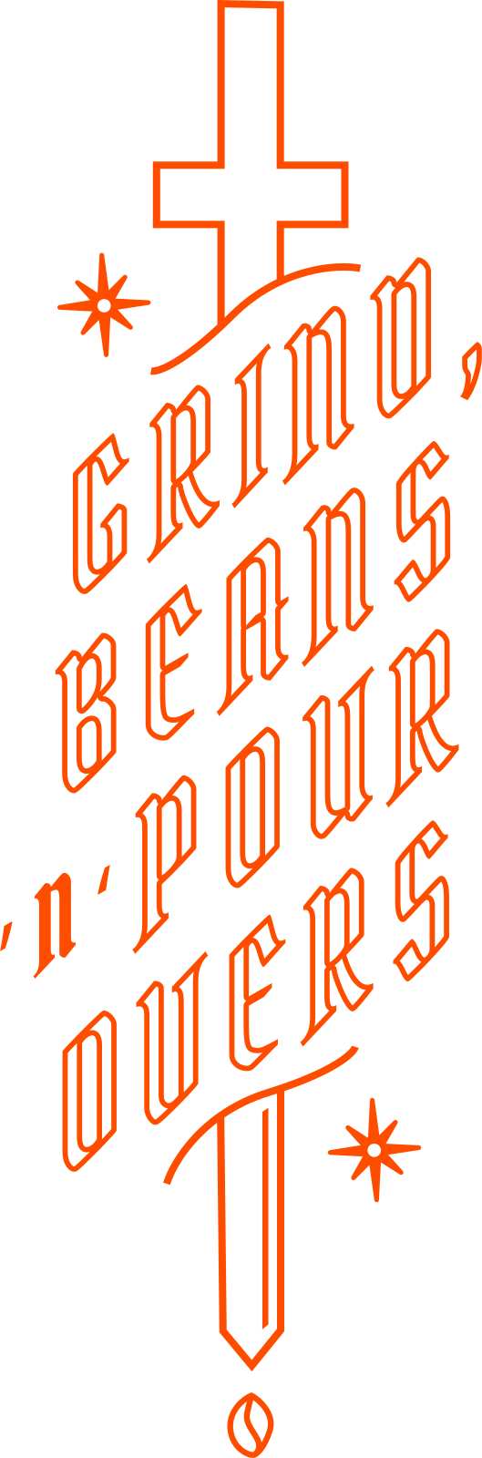 Grind, Beans n' Pour-Overs graphic tee by TYCA1, back print