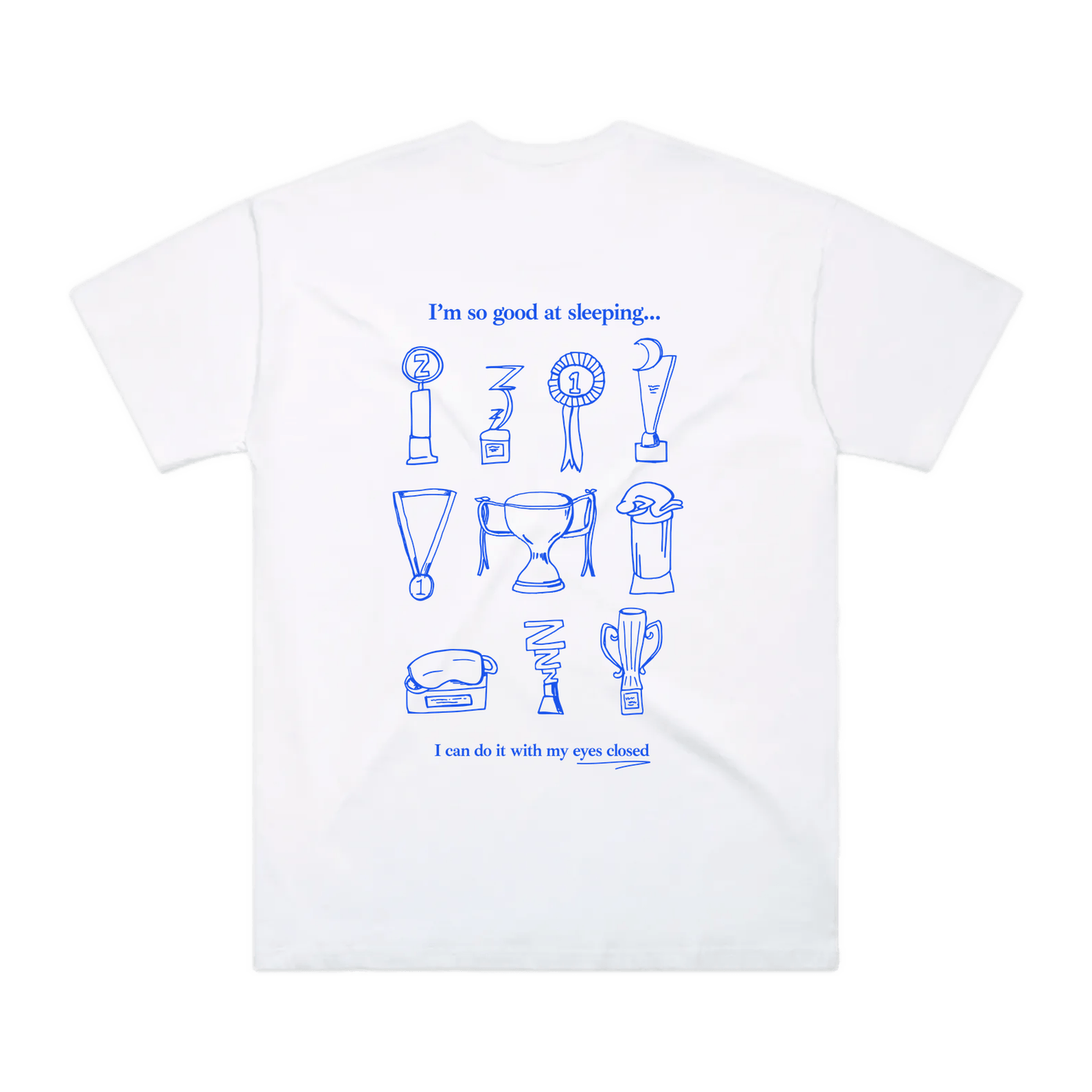 Sleeping Champ oversized graphic tee by TYCA1, back print