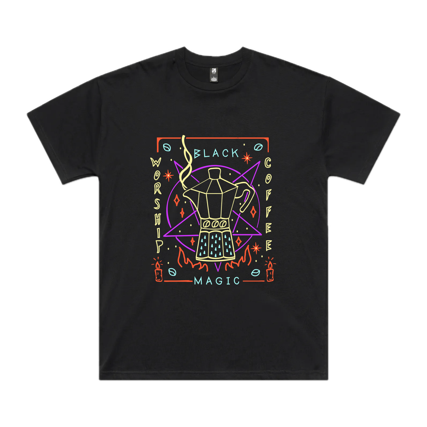 Worship Coffee – Black Magic oversized graphic tee by TYCA1, front print
